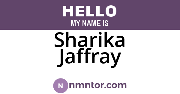 Sharika Jaffray