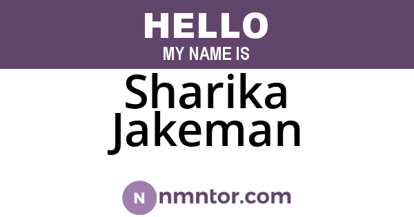 Sharika Jakeman