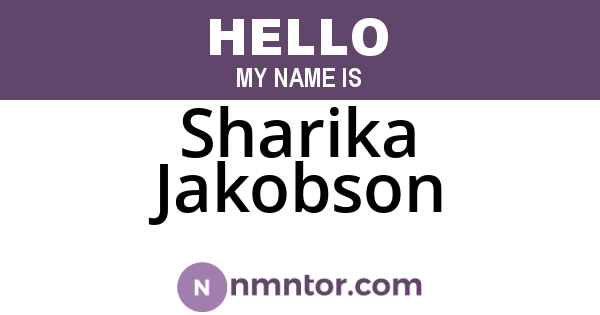 Sharika Jakobson