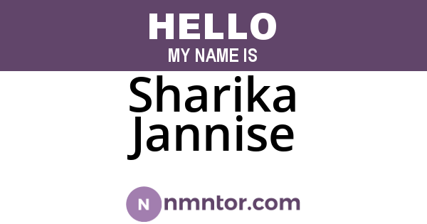 Sharika Jannise