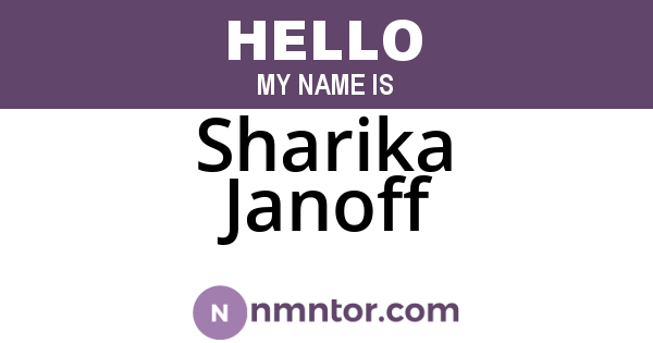 Sharika Janoff