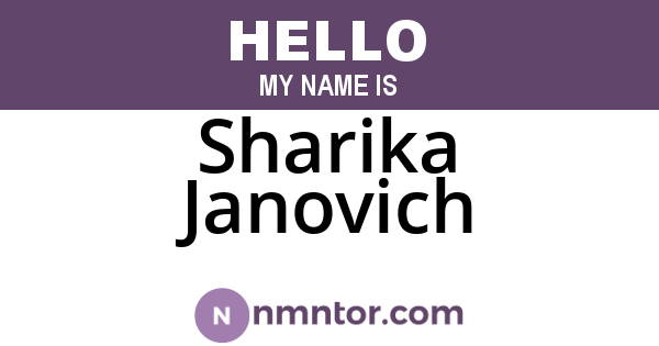 Sharika Janovich