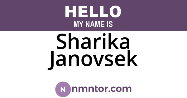 Sharika Janovsek