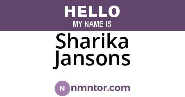Sharika Jansons