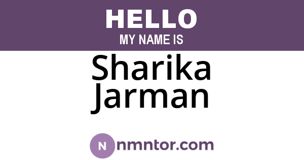 Sharika Jarman