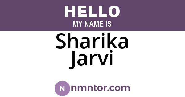 Sharika Jarvi
