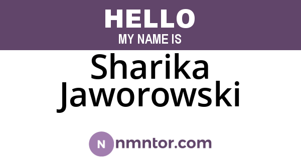 Sharika Jaworowski