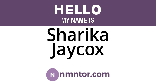 Sharika Jaycox