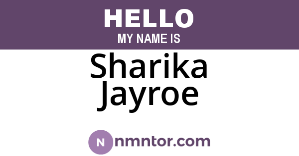 Sharika Jayroe