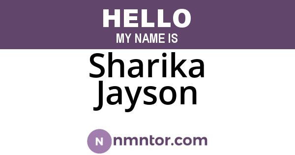 Sharika Jayson