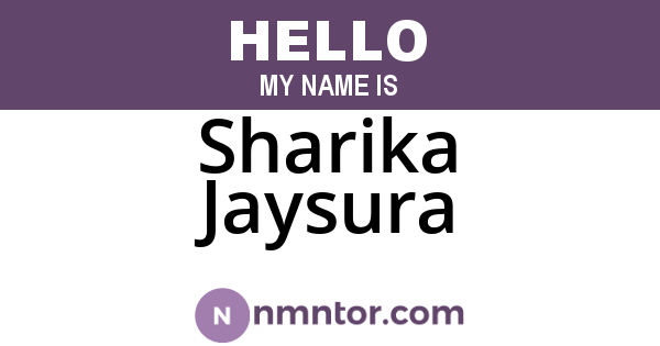 Sharika Jaysura