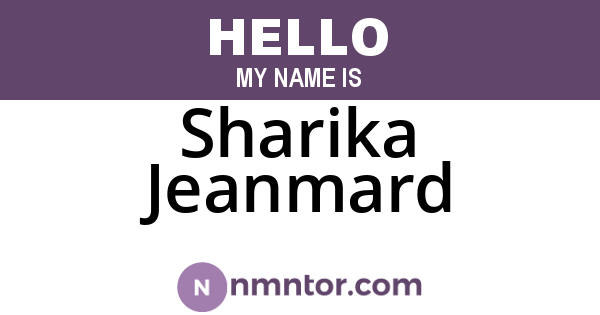 Sharika Jeanmard