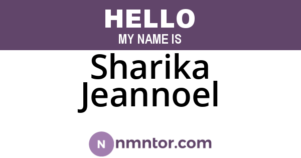 Sharika Jeannoel