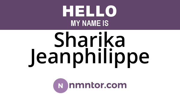 Sharika Jeanphilippe