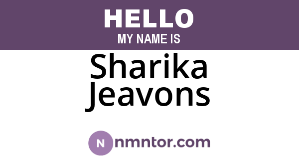 Sharika Jeavons