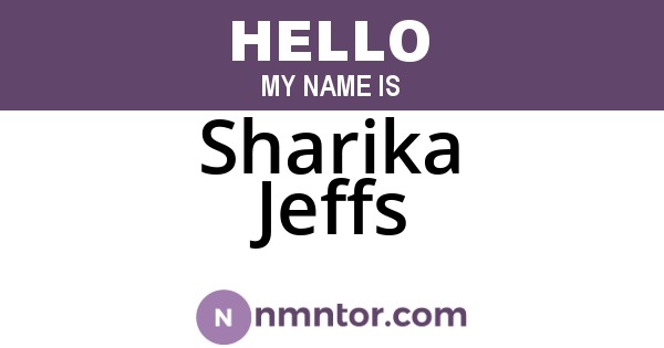 Sharika Jeffs