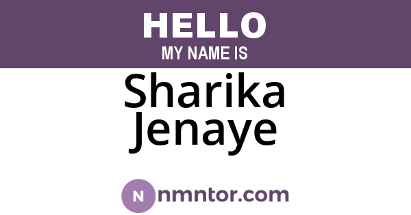 Sharika Jenaye