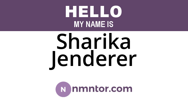 Sharika Jenderer