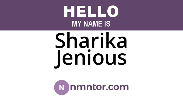 Sharika Jenious