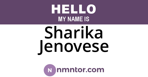 Sharika Jenovese