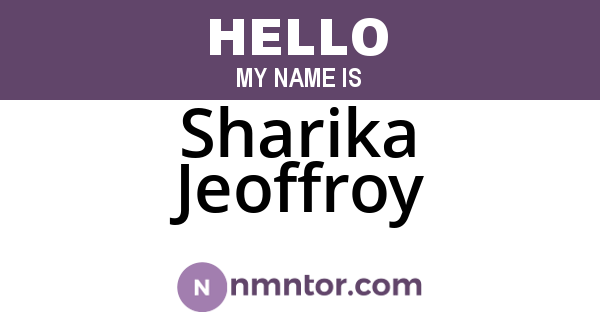 Sharika Jeoffroy