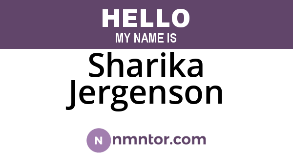 Sharika Jergenson