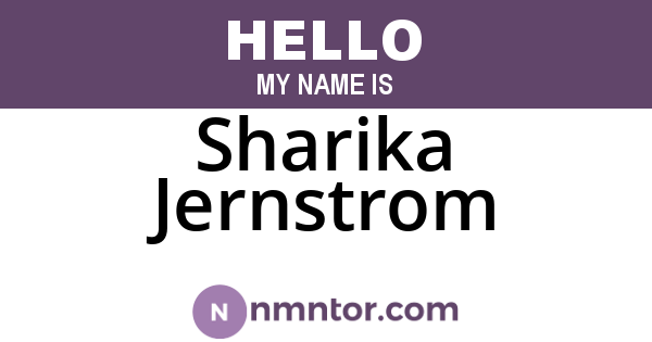 Sharika Jernstrom
