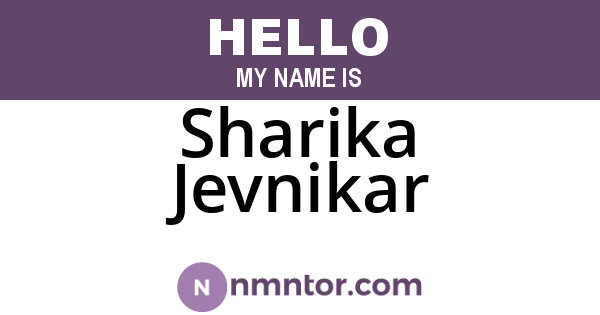 Sharika Jevnikar