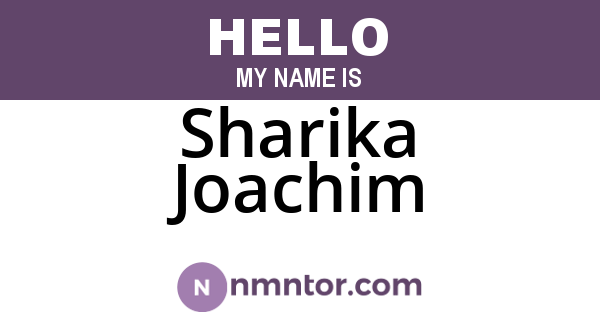 Sharika Joachim