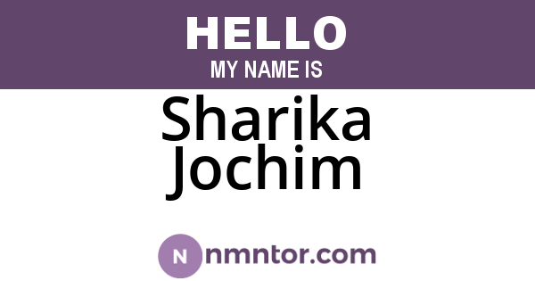 Sharika Jochim