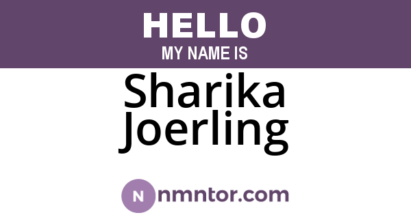 Sharika Joerling