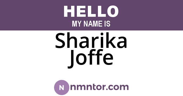 Sharika Joffe