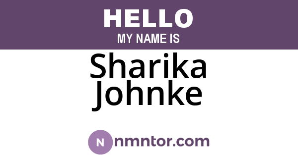 Sharika Johnke