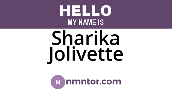 Sharika Jolivette