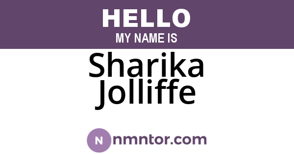 Sharika Jolliffe