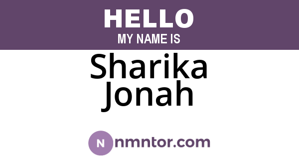Sharika Jonah
