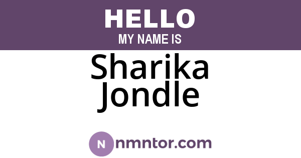 Sharika Jondle