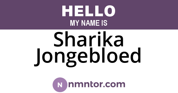 Sharika Jongebloed