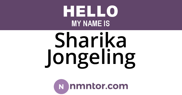 Sharika Jongeling