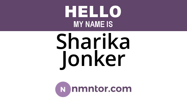 Sharika Jonker
