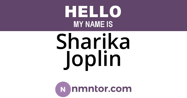 Sharika Joplin