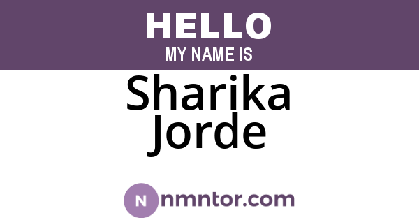 Sharika Jorde