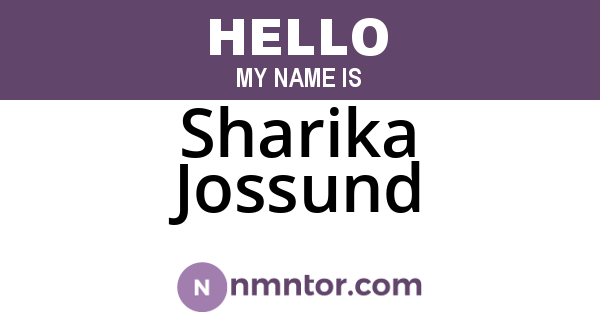 Sharika Jossund