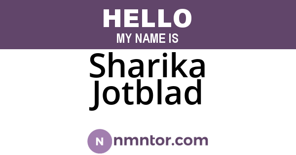 Sharika Jotblad