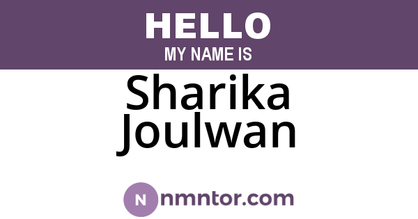 Sharika Joulwan