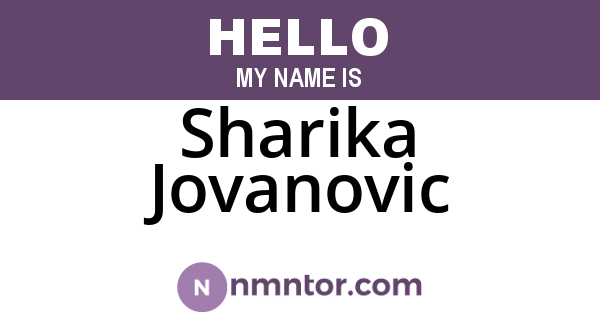 Sharika Jovanovic
