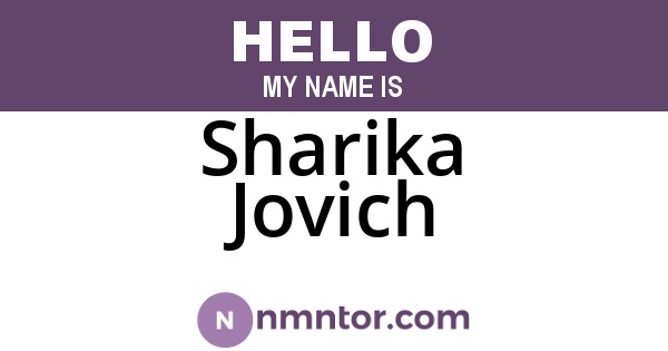 Sharika Jovich