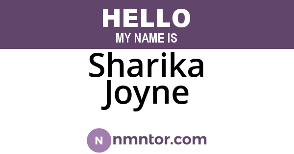 Sharika Joyne