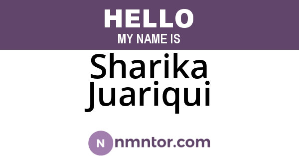 Sharika Juariqui