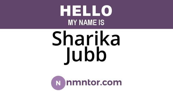 Sharika Jubb